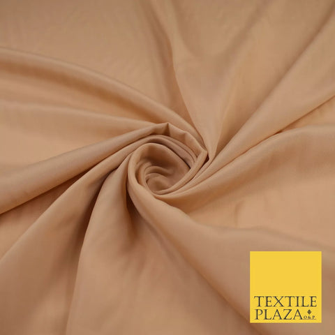 NUDE 2 Plain Dyed Silky French Crepe de Chine Fabric Material Dress 44" 9006