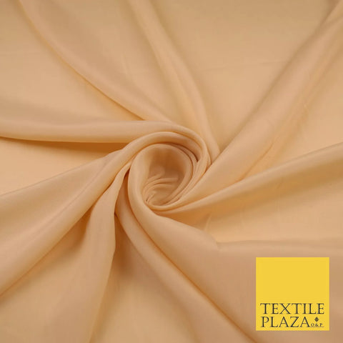 NUDE Plain Dyed Silky French Crepe de Chine Fabric Material Dress 44" 9005