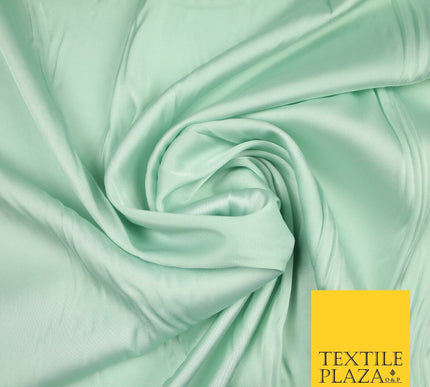 PALE MINT GREEN Fine Silky Smooth Liquid Sateen Satin Dress Fabric Drape Lining Material 7027