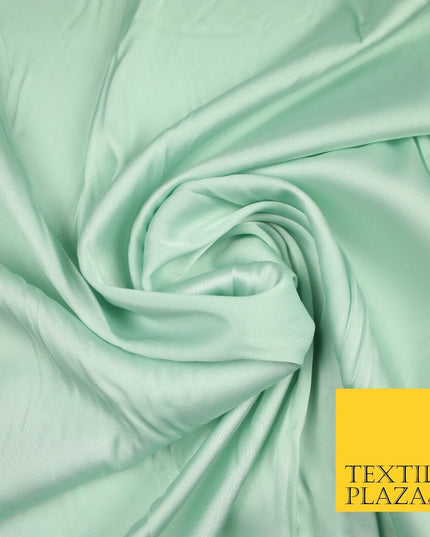 PALE MINT GREEN Fine Silky Smooth Liquid Sateen Satin Dress Fabric Drape Lining Material 7027