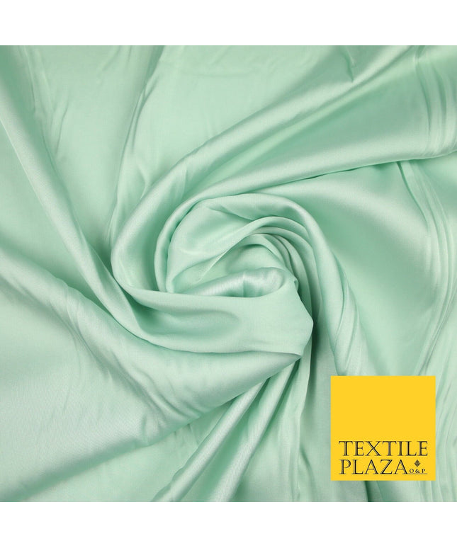 PALE MINT GREEN Fine Silky Smooth Liquid Sateen Satin Dress Fabric Drape Lining Material 7027
