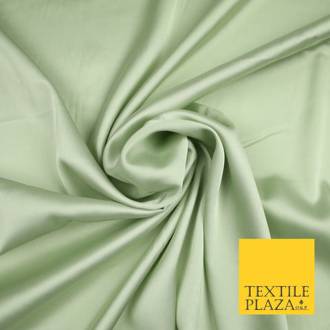 PALE SAGE GREEN  Fine Silky Smooth Liquid Sateen Satin Dress Fabric Drape Lining Material 7028