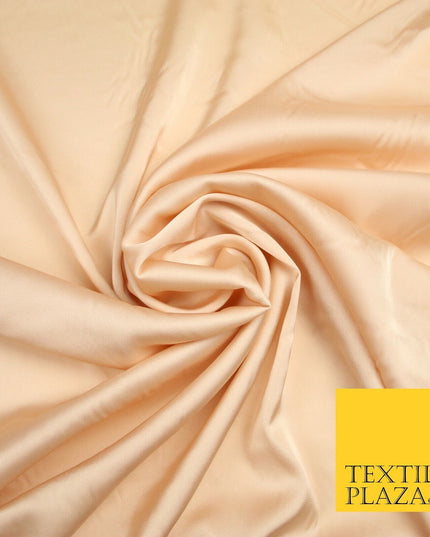 PEACH MELBA   Fine Silky Smooth Liquid Sateen Satin Dress Fabric Drape Lining Material 7010
