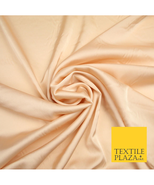PEACH MELBA   Fine Silky Smooth Liquid Sateen Satin Dress Fabric Drape Lining Material 7010