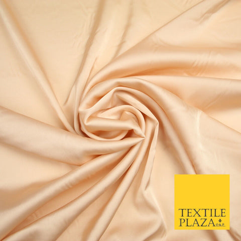 PEACH MELBA   Fine Silky Smooth Liquid Sateen Satin Dress Fabric Drape Lining Material 7010