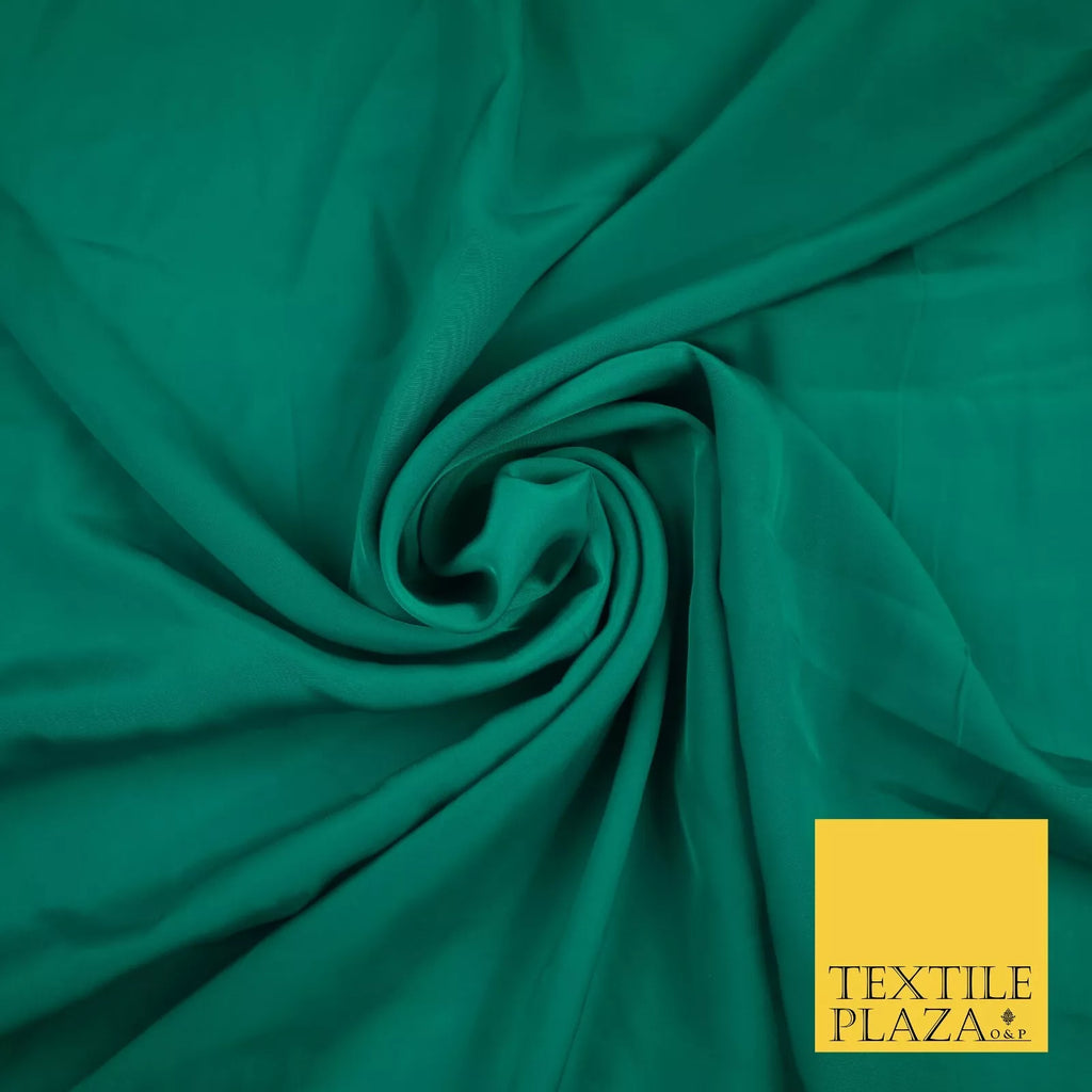 PEA COCK GREEN Plain Dyed Silky French Crepe de Chine Fabric Material Dress 44" 9060