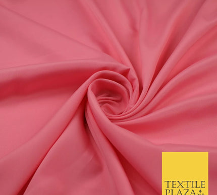 PINK Plain Dyed Silky French Crepe de Chine Fabric Material Dress 44" 9022