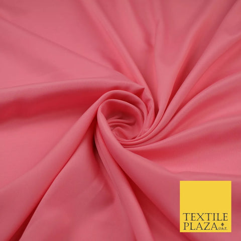 PINK Plain Dyed Silky French Crepe de Chine Fabric Material Dress 44" 9022