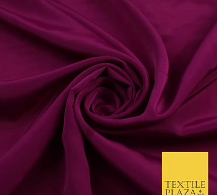 PLUM Plain Dyed Silky French Crepe de Chine Fabric Material Dress 44" 9038