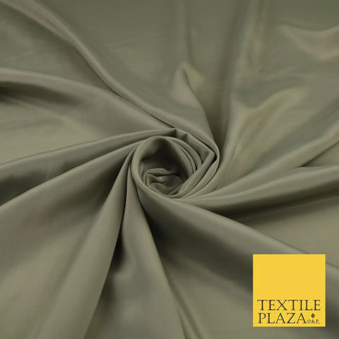 PUTTY GREY Plain Dyed Silky French Crepe de Chine Fabric Material Dress 44" 9008