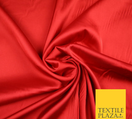 RED Fine Silky Smooth Liquid Sateen Satin Dress Fabric Drape Lining Material 7036