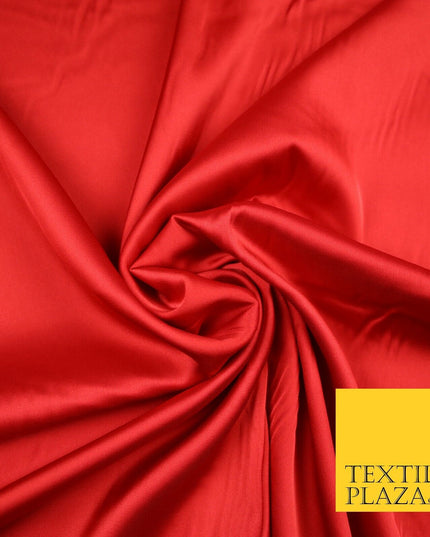 RED Fine Silky Smooth Liquid Sateen Satin Dress Fabric Drape Lining Material 7036