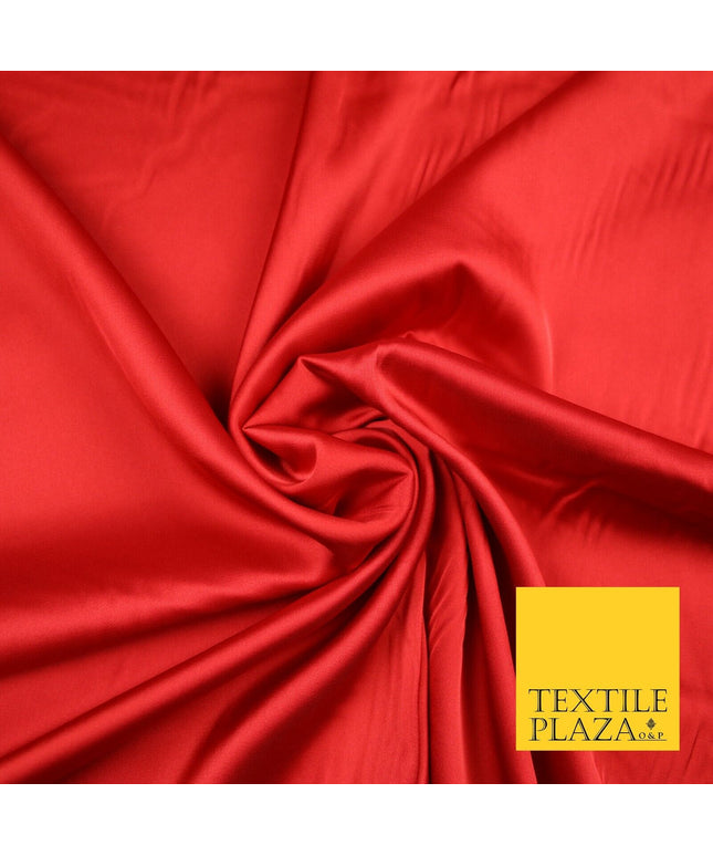 RED Fine Silky Smooth Liquid Sateen Satin Dress Fabric Drape Lining Material 7036