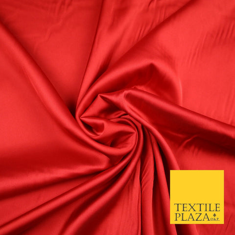 RED Fine Silky Smooth Liquid Sateen Satin Dress Fabric Drape Lining Material 7036