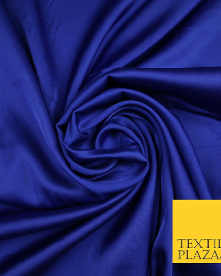 ROYAL BLUE Fine Silky Smooth Liquid Sateen Satin Dress Fabric Drape Lining Material 7023