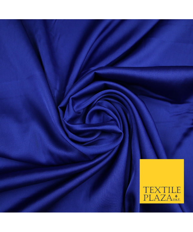 ROYAL BLUE Fine Silky Smooth Liquid Sateen Satin Dress Fabric Drape Lining Material 7023