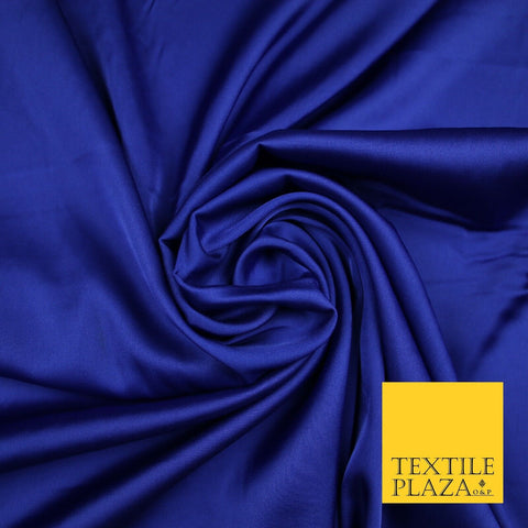 ROYAL BLUE Fine Silky Smooth Liquid Sateen Satin Dress Fabric Drape Lining Material 7023