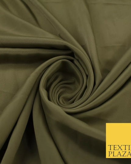 SAGE GREEN Plain Dyed Silky French Crepe de Chine Fabric Material Dress 44" 9052