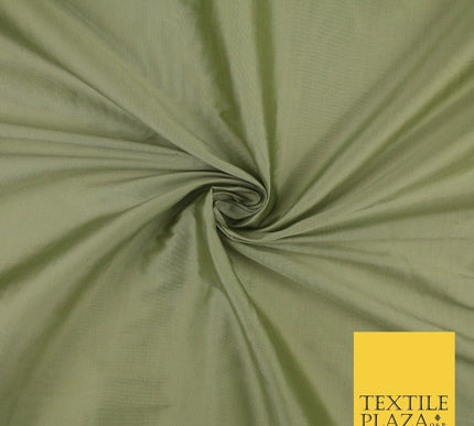SAGE SHOT BLACK Premium Plain Dyed Faux Matte Silk TAFFETA Dress Fabric Material 8750