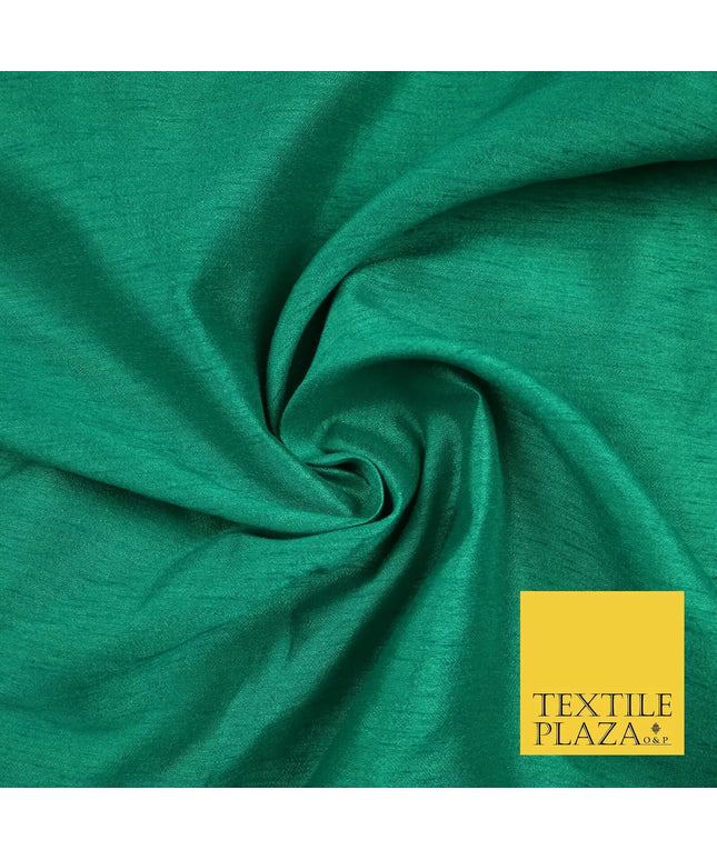 SEA GREEN Plain Dyed Faux Dupion Raw Silk 100% Polyester Dress Fabric 44" 6288