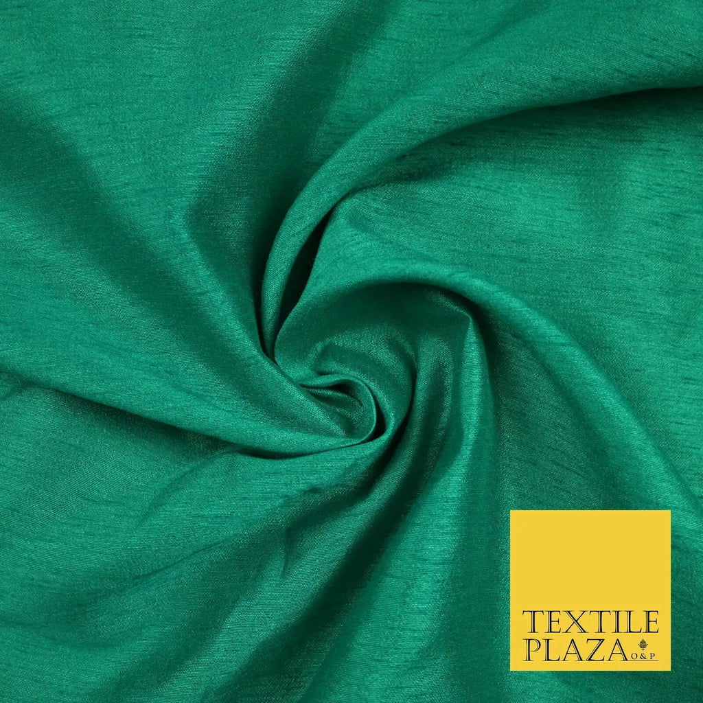 SEA GREEN Plain Dyed Faux Dupion Raw Silk 100% Polyester Dress Fabric 44" 6288