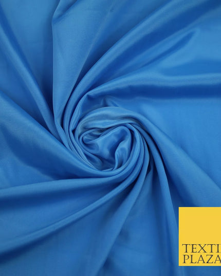 TURQUOISE Plain Dyed Silky French Crepe de Chine Fabric Material Dress 44" 9065