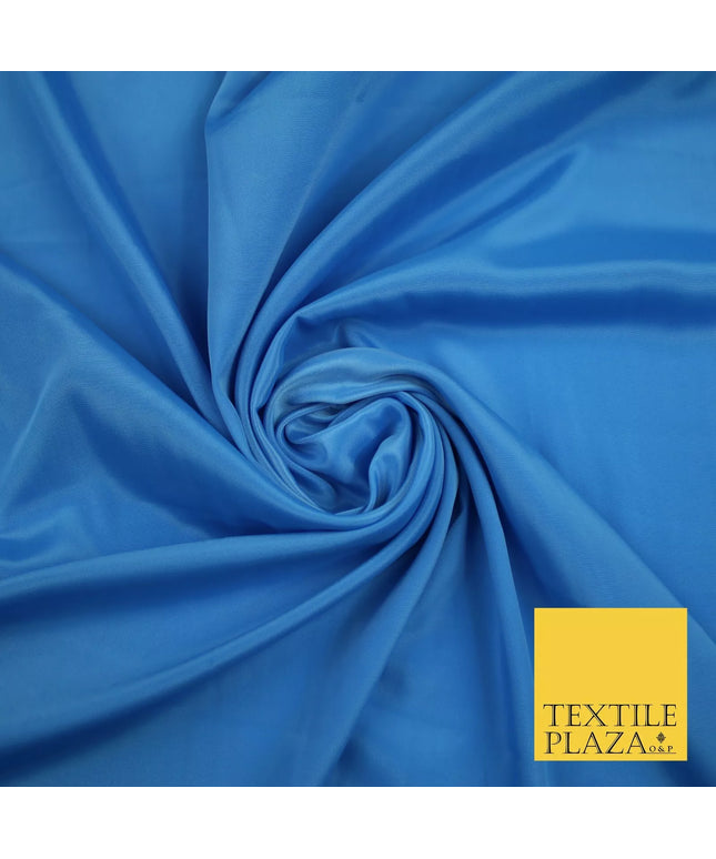 TURQUOISE Plain Dyed Silky French Crepe de Chine Fabric Material Dress 44" 9065