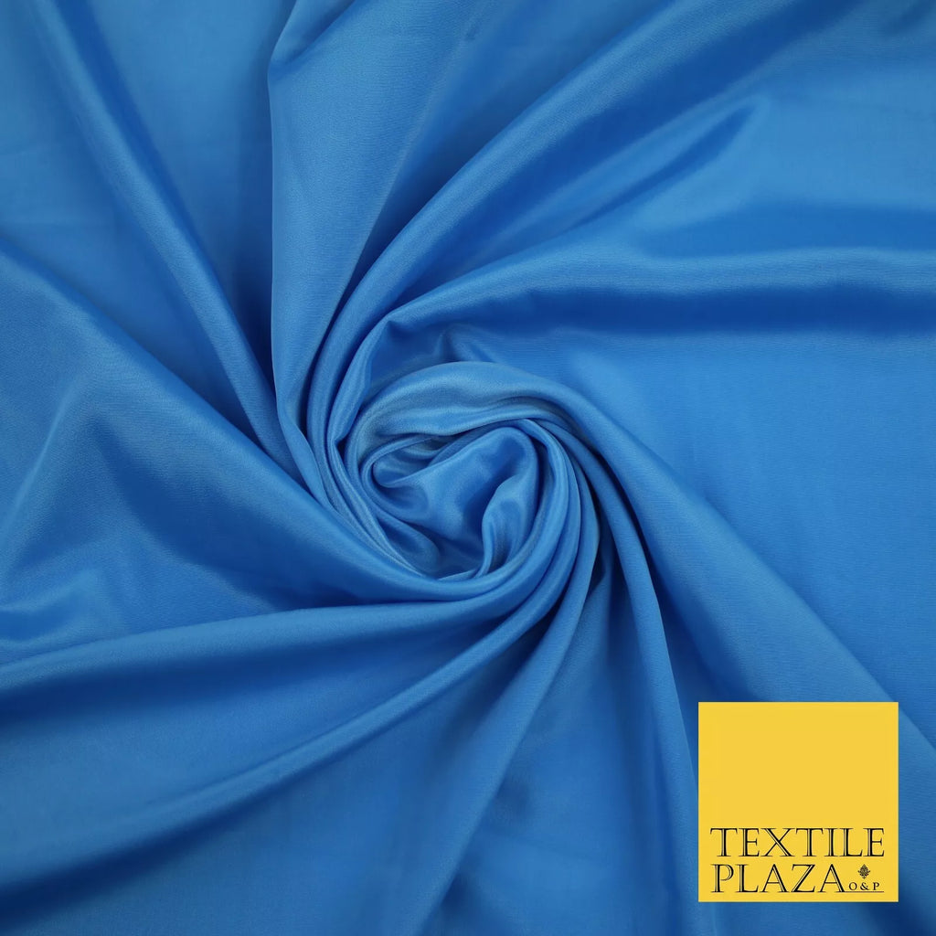 TURQUOISE Plain Dyed Silky French Crepe de Chine Fabric Material Dress 44" 9065