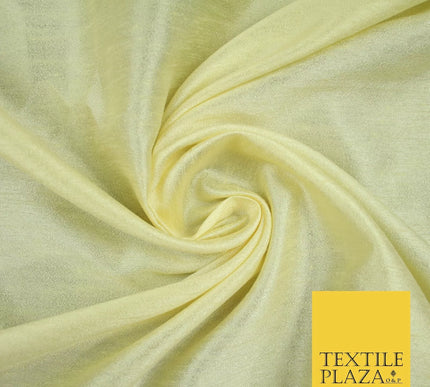 VANILLA CREAM Plain Dyed Faux Dupion Raw Silk 100% Polyester Dress Fabric 44" 6254