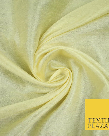 VANILLA CREAM Plain Dyed Faux Dupion Raw Silk 100% Polyester Dress Fabric 44" 6254