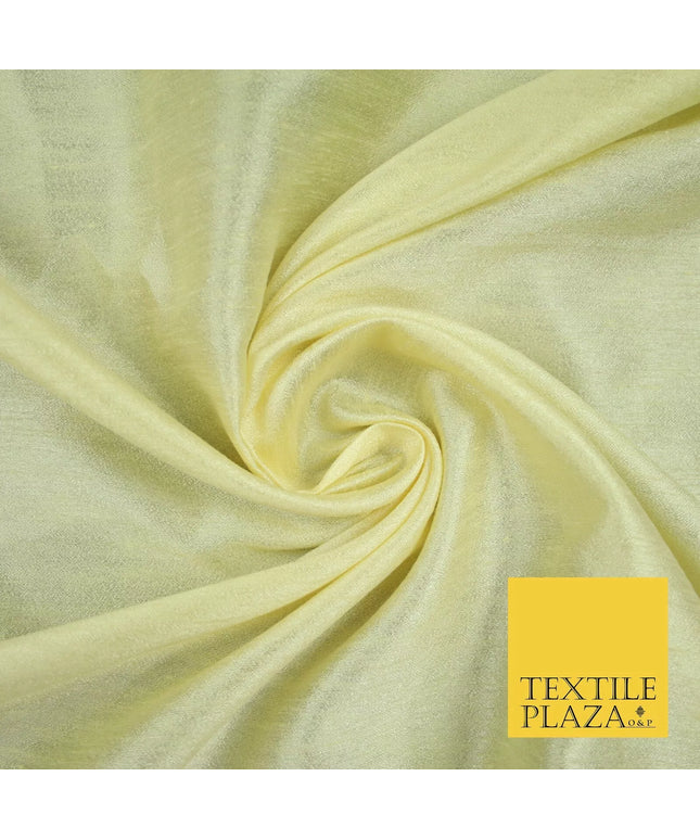 VANILLA CREAM Plain Dyed Faux Dupion Raw Silk 100% Polyester Dress Fabric 44" 6254