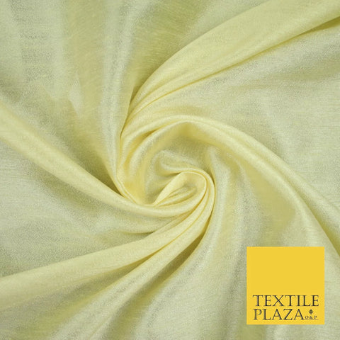 VANILLA CREAM Plain Dyed Faux Dupion Raw Silk 100% Polyester Dress Fabric 44" 6254