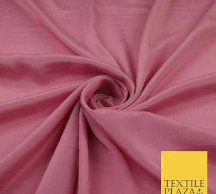 VINTAGE BLUSH PINK Plain Dyed Silky French Crepe de Chine Fabric Material Dress 44" 9025