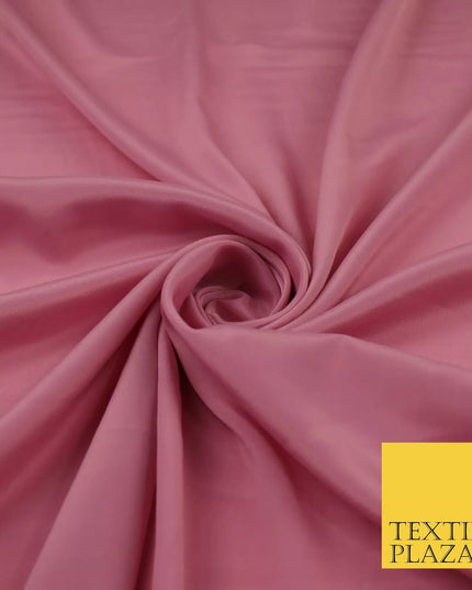 VINTAGE BLUSH PINK Plain Dyed Silky French Crepe de Chine Fabric Material Dress 44" 9025