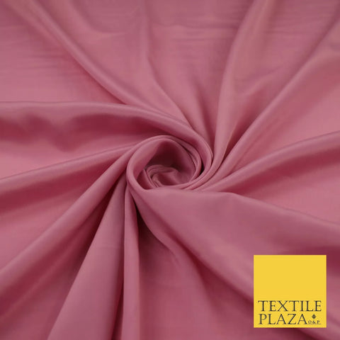 VINTAGE BLUSH PINK Plain Dyed Silky French Crepe de Chine Fabric Material Dress 44" 9025
