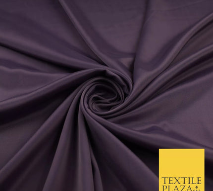 VINTAGE DARK LAVENDER Plain Dyed Silky French Crepe de Chine Fabric Material Dress 44" 9017
