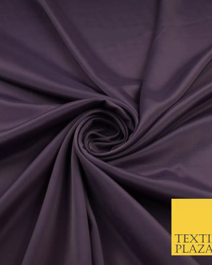 VINTAGE DARK LAVENDER Plain Dyed Silky French Crepe de Chine Fabric Material Dress 44" 9017