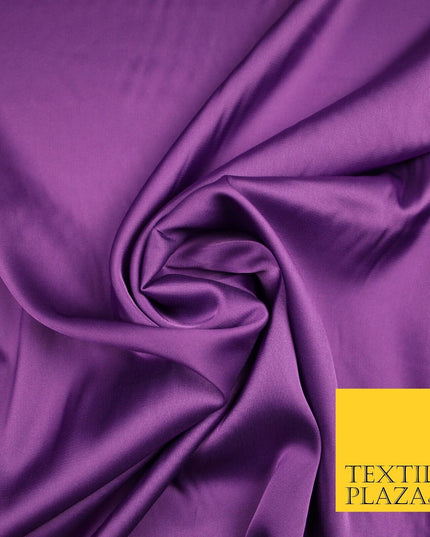 VIOLET Fine Silky Smooth Liquid Sateen Satin Dress Fabric Drape Lining Material 7019