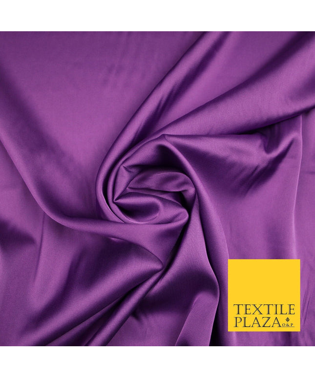 VIOLET Fine Silky Smooth Liquid Sateen Satin Dress Fabric Drape Lining Material 7019
