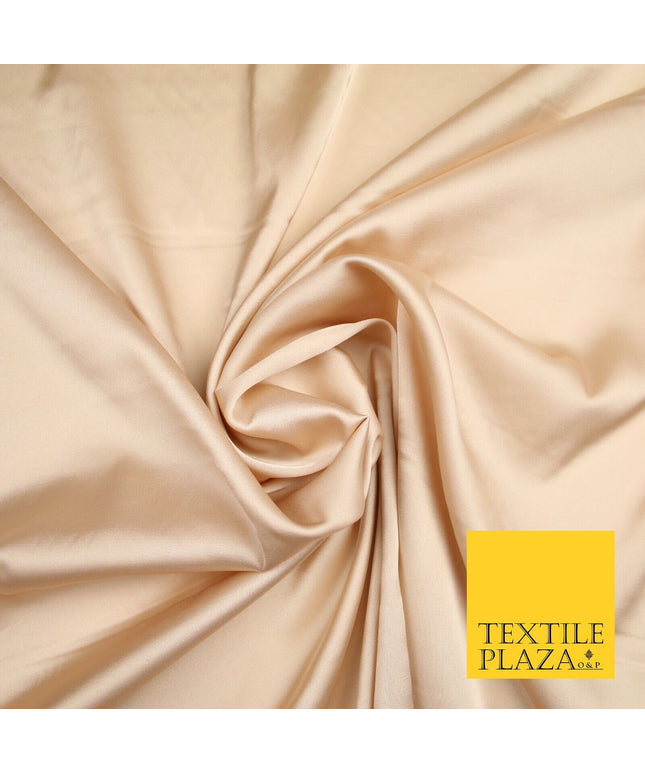 WARM CHAMPAGNE Fine Silky Smooth Liquid Sateen Satin Dress Fabric Drape Lining Material 7003