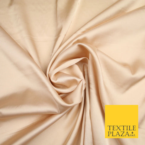 WARM CHAMPAGNE Fine Silky Smooth Liquid Sateen Satin Dress Fabric Drape Lining Material 7003
