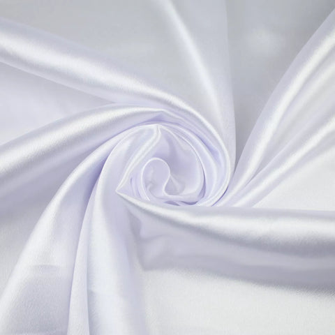 WHITE Plain Solid Crepe Back Satin Fabric Material Dress Bridal 58" 9327