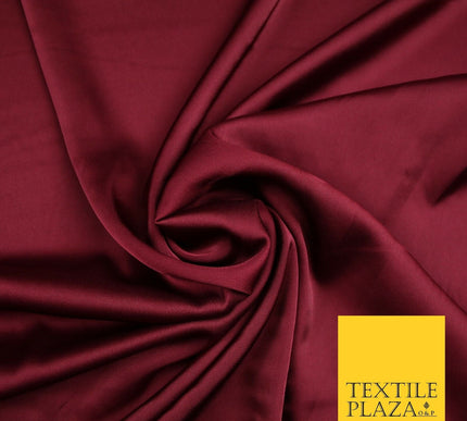 WINE BURGUNDY Fine Silky Smooth Liquid Sateen Satin Dress Fabric Drape Lining Material 7035