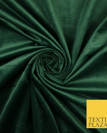 17 COLOURS - LUXURY Plush Plain Stretch Velvet Velour Fabric Material Craft 59"