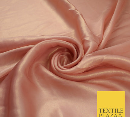 36 COLOURS - Fine Silky Metallic Foil Shimmer Satin Georgette Dress Fabric Drape