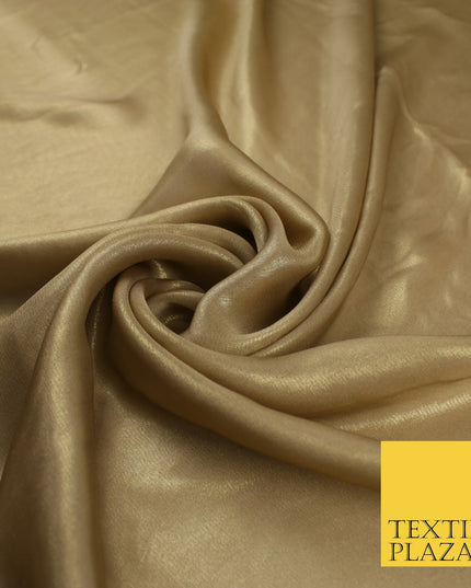 36 COLOURS - Fine Silky Metallic Foil Shimmer Satin Georgette Dress Fabric Drape