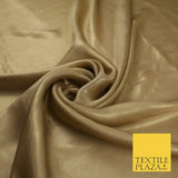 36 COLOURS - Fine Silky Metallic Foil Shimmer Satin Georgette Dress Fabric Drape