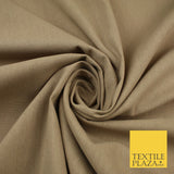 OVER 20 COLOURS - Plain Soft LINEN LOOK 100% Polyester Fabric Dress Craft 54"