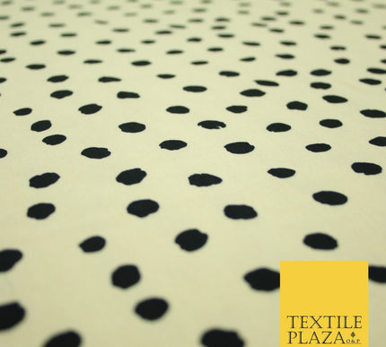 5mm Small Polka Dot Spot Printed Crepe Spotted Dotted Polyester Dress Fabric 58"