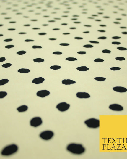 5mm Small Polka Dot Spot Printed Crepe Spotted Dotted Polyester Dress Fabric 58"